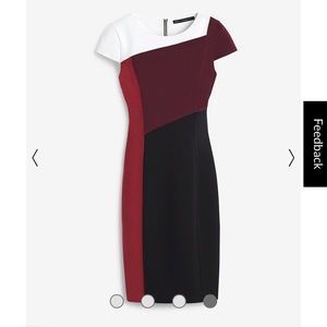 WHBM Color block sheath dress. 10